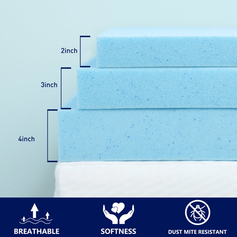 Symple Stuff Oradell 7.5cm Memory Foam Mattress Topper Wayfair.co.uk